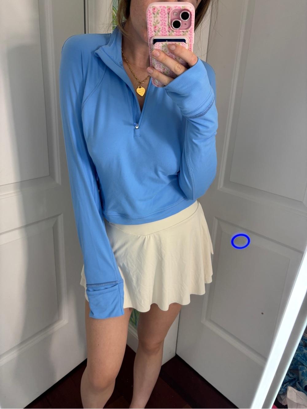 lululemon sky blue quarter-zip performance pullover
